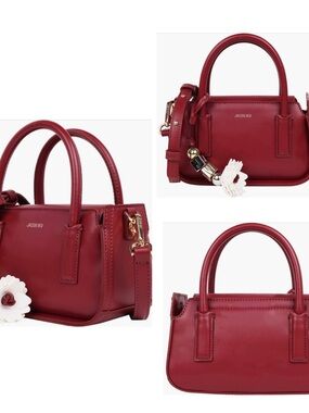 Jason Wu Burgundy Leather Mini Top-Handle Bag